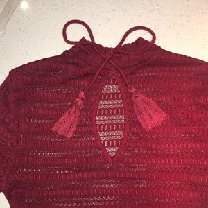 Olivaceous BURGUNDY bodysuit with bell sleeves!